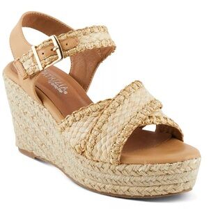 Elegant Robinette Tan Espadrille Wedges